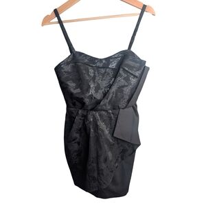 BCBG Generation Black Jacquard Cocktail Dress Size 4